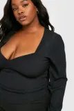 czarny-top-plus-size-boohoo-56-stan-nowy
