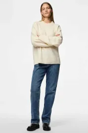 bezowy-welniany-sweter-pcana-pieces-xl