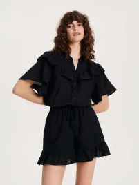 czarny-bawelniany-kombinezon-z-falbanami-reserved-m