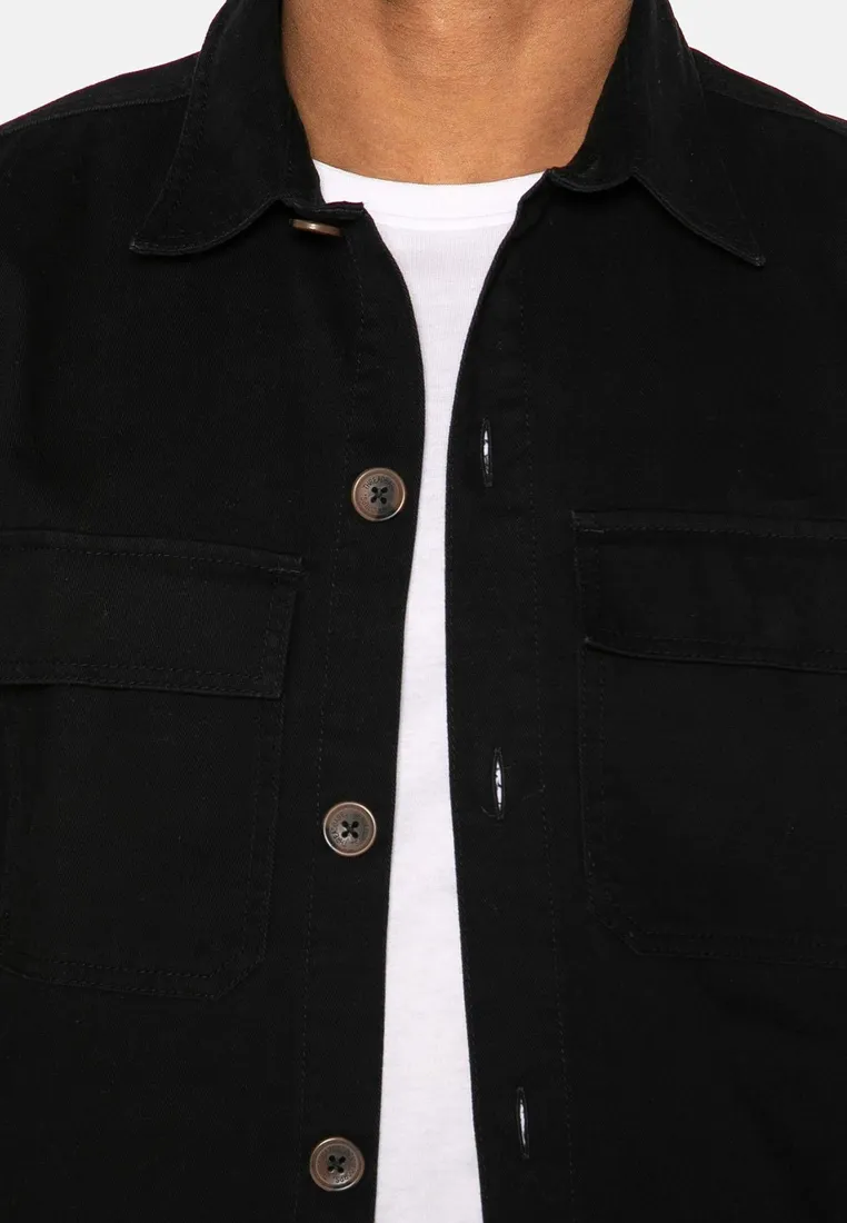 czarna-koszula-ozone-threadbare-m