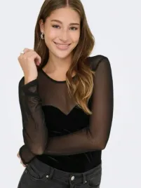 czarna-bluzka-z-przeswitujacymi-ramionami-only-xs