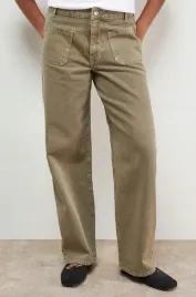 zielone-khaki-spodnie-jeansowe-oasis-m
