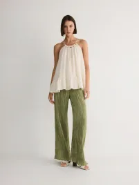 zielone-strukturalne-spodnie-z-szeroka-nogawka-reserved-m