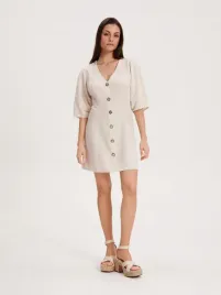 kremowa-sukienka-mini-z-guzikami-reserved-xs