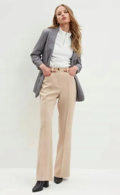 brazowe-spodnie-bootcut-dorothy-perkins-l-stan-nowy