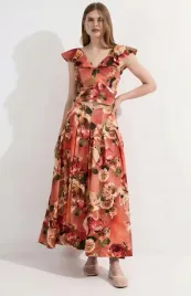 pomaranczowa-spodnica-maxi-w-kwiatowy-wzor-z-wysokim-stanem-karen-millen-s