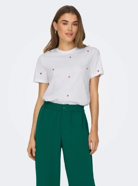 biala-koszulka-w-serca-only-xxl-stan-nowy