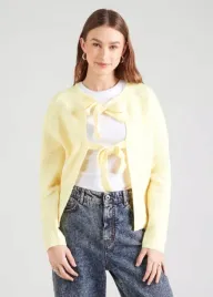 zolty-dwustronny-wiazany-na-supel-sweter-pieces-m