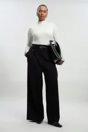 czarne-spodnie-z-szerokimi-nogawkami-karen-millen-3xl