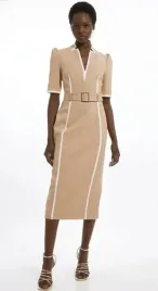 brazowa-sukienka-midi-z-paskiem-karen-millen-xs