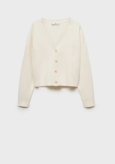 zolty-zapinany-sweter-mango-m