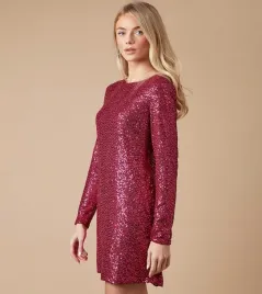 rozowa-cekinowa-sukienka-mini-oasis-xl