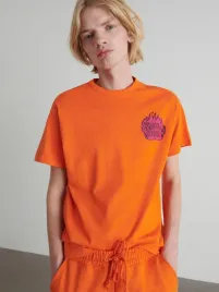 pomaranczowy-meski-t-shirt-z-nadrukiem-reserved-s