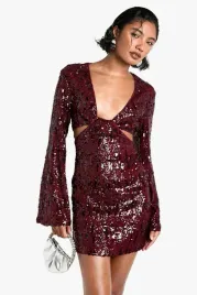 bordowa-sukienka-z-cekinami-boohoo-3xl