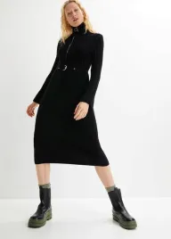 g0b209-czarna-midi-sweterkowa-sukienka-z-suwakiem-bodyflirt-40-42