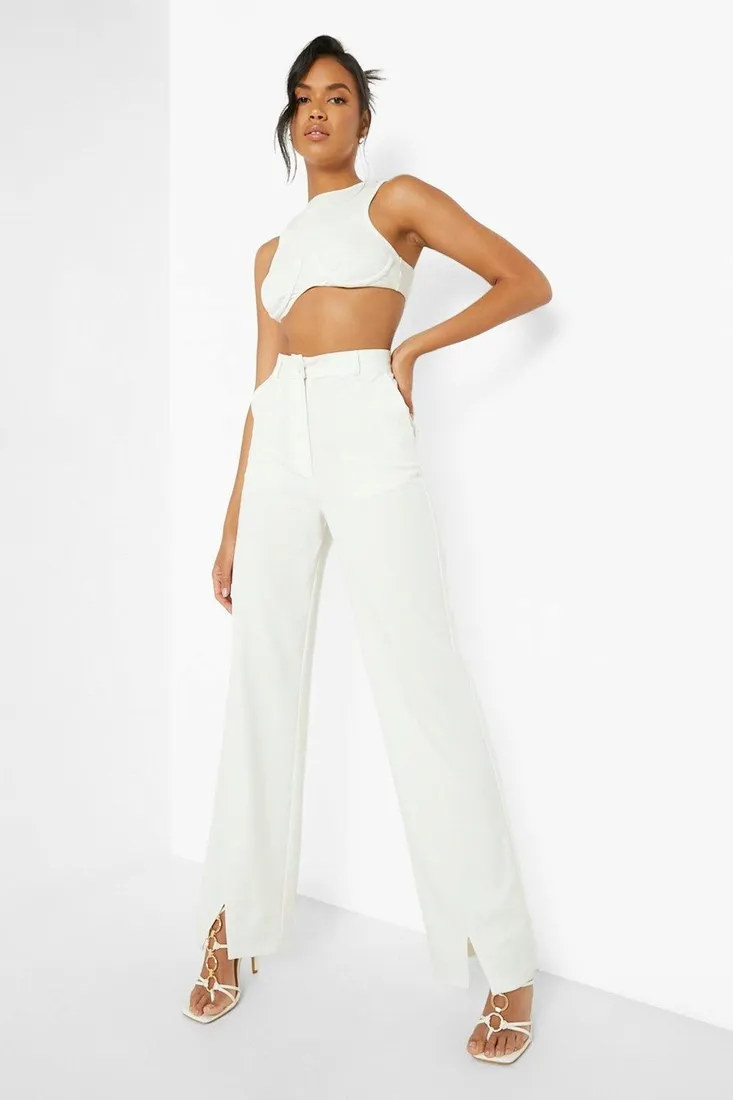 a3a001-biale-proste-spodnie-boohoo-l-stan-nowy