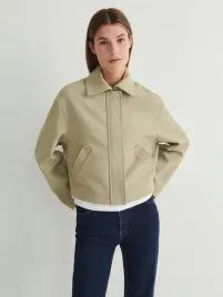 zielona-krotka-kurtka-koszulowa-reserved-m