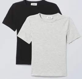 2-pak-szara-i-czarna-bluzka-z-krotkim-rekawem-weekday-s