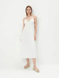 biala-sukienka-midi-z-wiskozy-mohito-xs