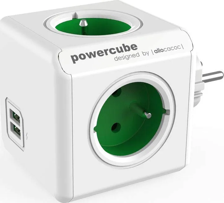 rozgaleznik-4-gniazdka-2x-usb-allocacoc-powercube-usb-zielony