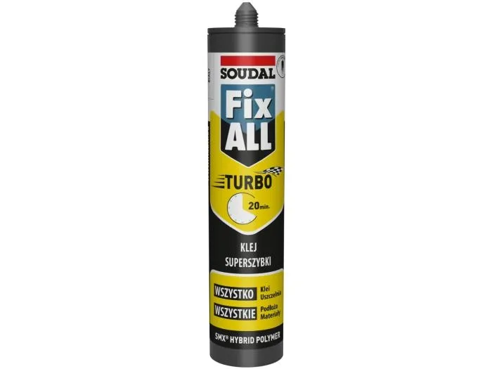 FIX ALL TURBO SOUDAL KLEJ USZCZELNIACZ SUPERSZYBKI MOCNY BIAŁY 290 ml