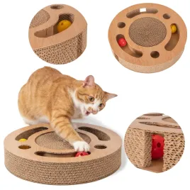drapak-dla-kota-2w1-z-zabawka-kulkami-kartonowy-tektura-okragly