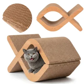 drapak-dla-kota-ryba-rybka-karton-tektura-pietrowy-legowisko-niski-pazurki