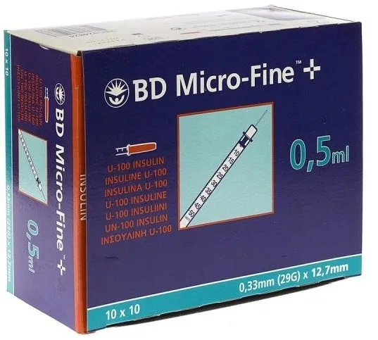 BD Micro-Fine + U-100 0,5ml 29G 0,33 x 12,7mm