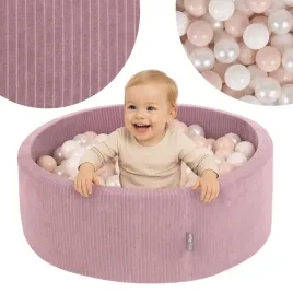 kiddymoon-suchy-basen-okragly-sztruksowy-dla-dzieci-fioletowy-300-pilek