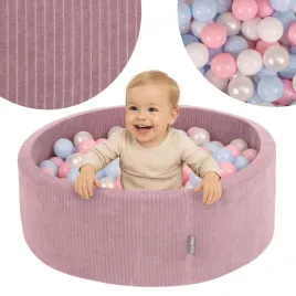 kiddymoon-suchy-basen-okragly-sztruksowy-dla-dzieci-fioletowy-300-pilek