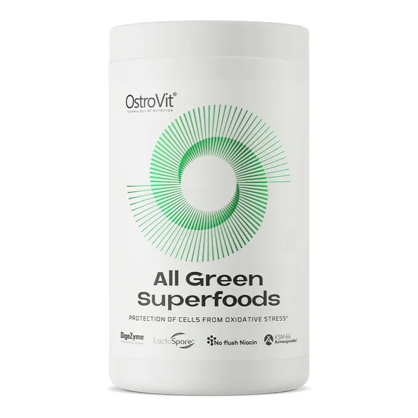 OstroVit Green Superfoods 345g KOMPLEKS ENZYMY WITAMINY EKSTRAKTY