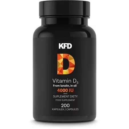 SUPLEMENT DIETY KFD Vitamin D3 4000 IU NA KOŚCIE STAWY POTĘCJA 200 CAPS