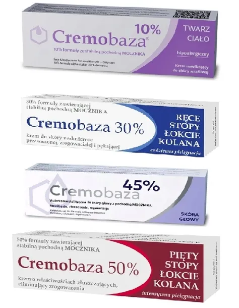 ZESTAW 4 CREMOBAZY cremobaza 10% cremobaza 50 % cremobaza 30% cremobaza 45%