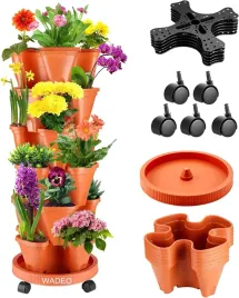 doniczka-tworzywo-sztuczne-brazowy-strefazakupow-33-cm-x-33-x-86-cm