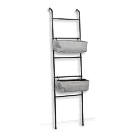 drabinka-polkowa-z-2-koszami-metal-czarno-szary-43x23x166-cm