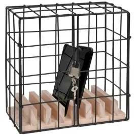 stojak-na-telefon-metalowa-czarna-klatka-ogranicz-korzystanie