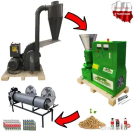 mini-linia-pelet-mlyn-peleciarka-11kw-przesiewacz-produkcja-granulatu-pasza