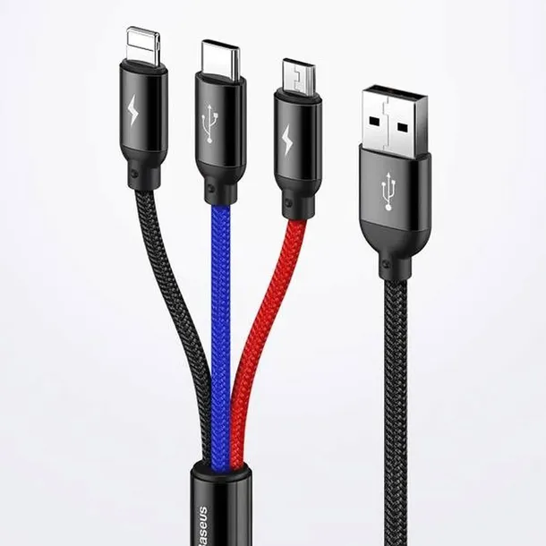 kabel-usb-baseus-3w1-usb-c-lightning-micro-35a-03m-czarny