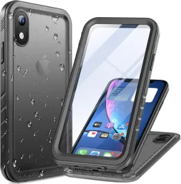 cozycase-etui-wodoodporne-360-do-iphone-xr-ip68-pol-matowe-czarne