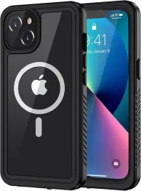 lanhiem-etui-wodoodporne-360-magsafe-do-iphone-14-bezbarwno-czarne