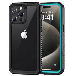 lanhiem-etui-wodoodporne-360-iphone-15-pro-max-bezbarwno-czarno-niebieski