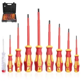 cclife-zestaw-izolowanych-wkretakow-vde-9-sztuk-1000v-z-probnikiem-napiecia