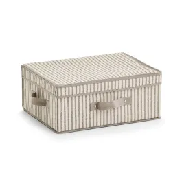 pudelko-do-przechowywania-z-pokrywka-stripes-non-woven-bezowy-38x29x16