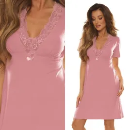 koszula-nocna-z-wiskozy-de-lafense-640-noela-xl-42-kolor-rozowy