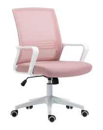 fotel-obrotowy-fb12-fx-rozowy-na-bialej-podstawie