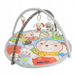 mata-edukacyjna-baby-mix-z-palakiem-piesek-i-motyl-90-cm-dla-niemowlat