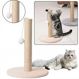 leantoys-drapak-dla-kota-slupek-do-drapania-4030-cm-bezowy