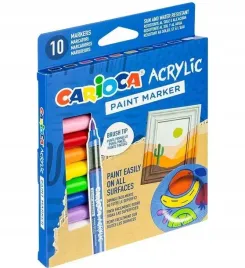 carioca-markery-akrylowe-z-pedzelkiem-10-kolorowwodoodporne-uniwersalne