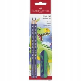 faber-castell-zestaw-szkolny-dinozaur-2-olowki-trojkatne-gumka
