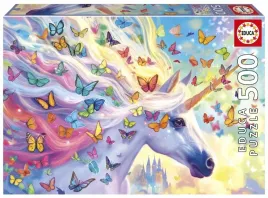 puzzle-educa-500-jednorozec-z-kolorowymi-motylami-wysoka-jakosc-i-tradycj